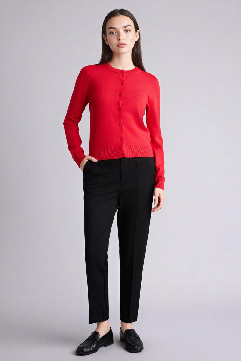 ديفاكتو كارديجان قصة عادية برقبة مستديرة - Image 2